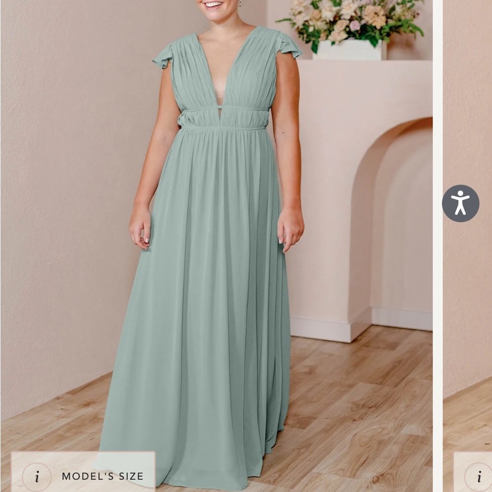 Cora Chiffon Dress Sage - 908